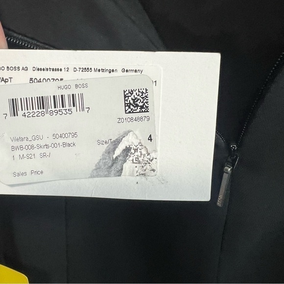 Boss Viletara_GSU Skirt, Black, New with Tags, Size 4 - Picture 7 of 9